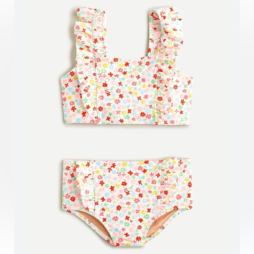 Crewcuts 2T Floral Print Two Piece Swimsuit
